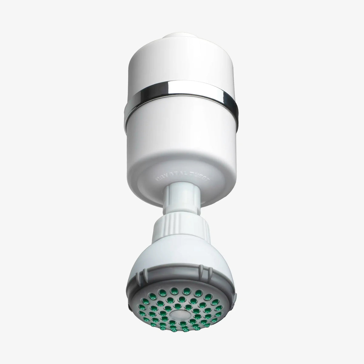 THE CRYSTAL QUEST ULTRA-STAGE SHOWER FILTER WITH SHOWER-HEAD